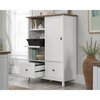 Sauder Cottage Road Storage Cabinet Wh A2 , Hidden storage behind sliding door 430236